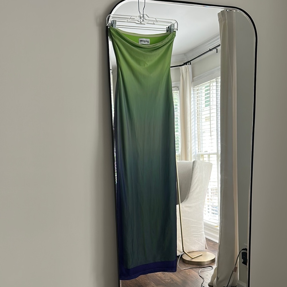 Princess Polly Green and Blue Gradient Maxi Dress